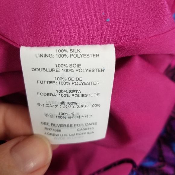 NWT J. Crew Silk Floral Midnight Fuchsia Strappy Jumpsuit Size 4 Pockets - Picture 11 of 16